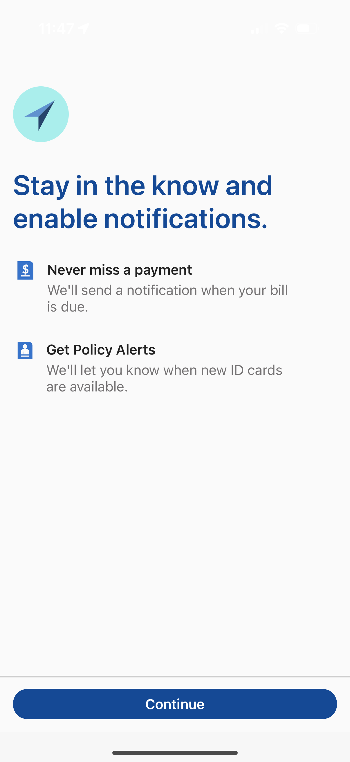 geico notifications screenshot